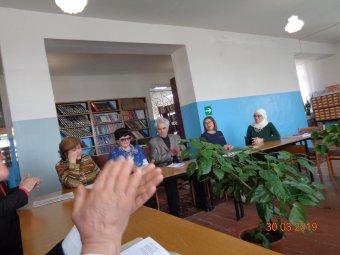 Встреча в районной библиотеке, юбилей В.Белалова. 30.03.2019.