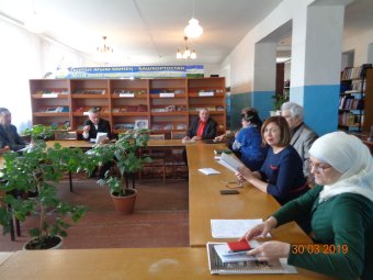 Встреча в районной библиотеке, юбилей В.Белалова. 30.03.2019.
